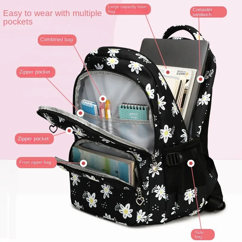 sacs à dos étanches pour enfants, joli sac d'école pour étudiants, sacs d'école pour adolescentes, sac à lunch, étui à crayons, ensemble de 3 pièces