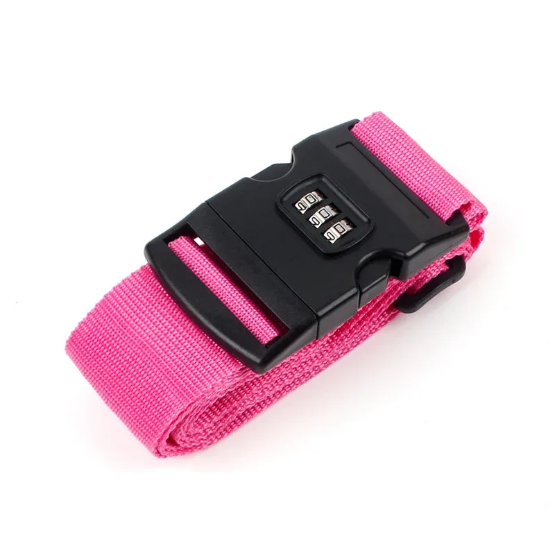 sangle de bagage réglable, ceinture d'emballage, accessoires essentiels de voyage, fournitures de valise, ceinture de partenaires, serrure de ciphage, sangle de valise, 1 pièce