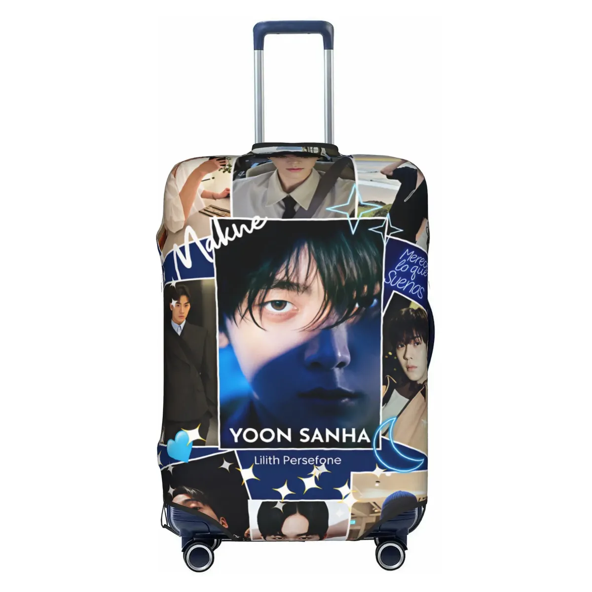 housse de protection amusante pour valise a-astros mj jinjin cha eun woo, lavable, yoon san ha rocky, housses de valise de voyage