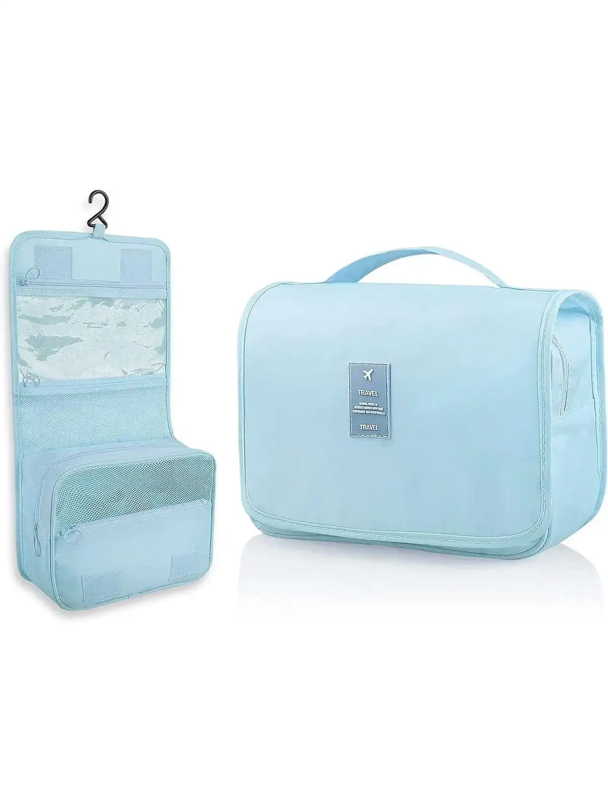 trousse de toilette de voyage imperméable de haute qualité pour femmes, organisateur de maquillage avec crochet de salle de bain, pochette de lavage, sac de rangement pour maquillage