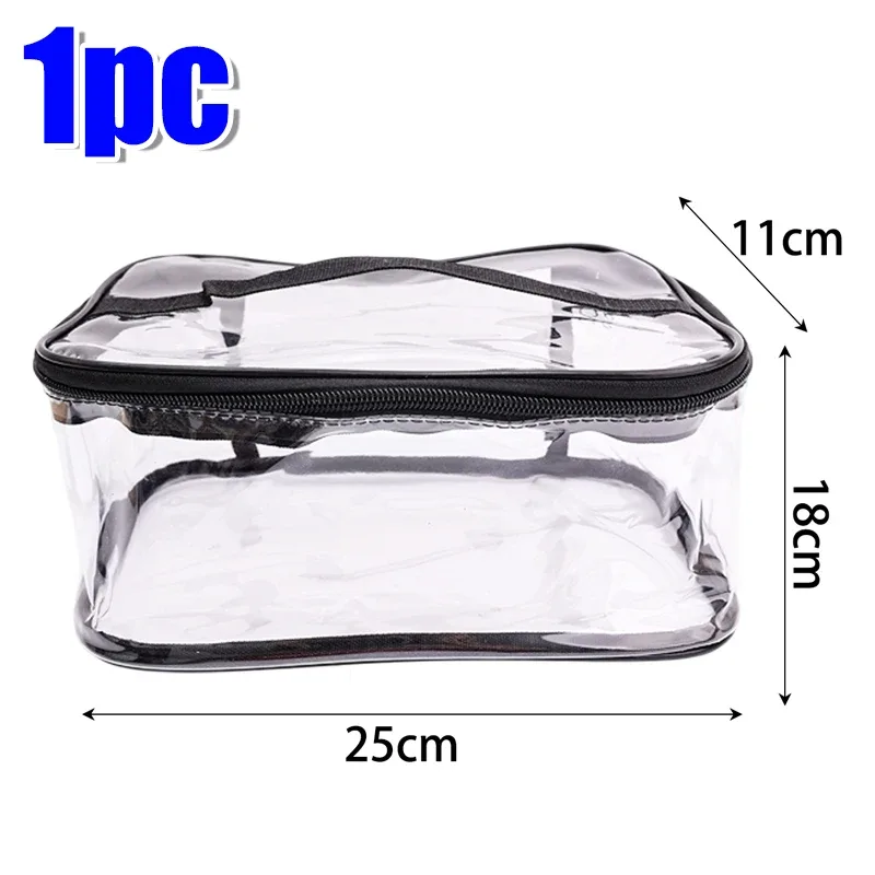 sac en pvc imperméable épais, extra large, transparent, pour rangement, organisateur portable, cosmétiques, jouets unisexes, voyage, pochette transparente réutilisable
