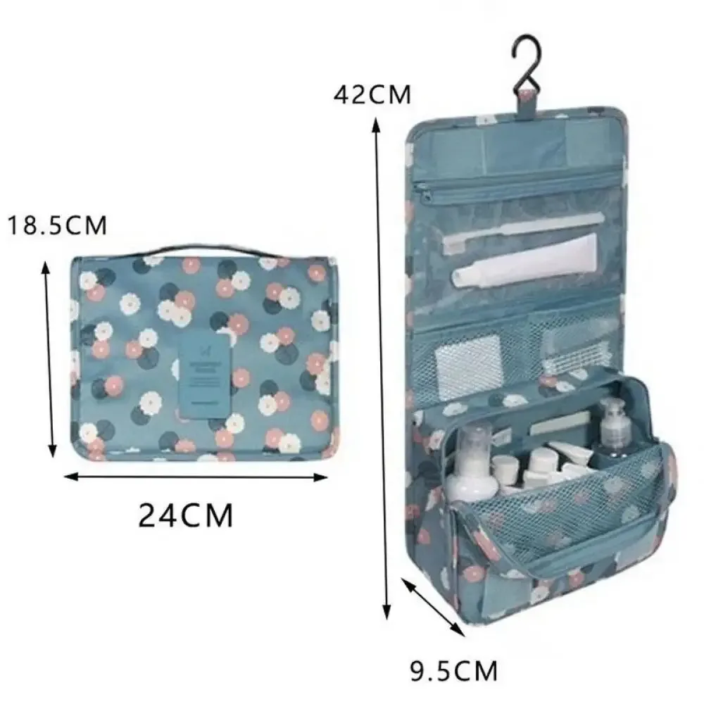 organisateur de voyage suspendu, trousse de maquillage imperméable, grande capacité, pochette de toilette, sac de rangement cosmétique portable et pliable