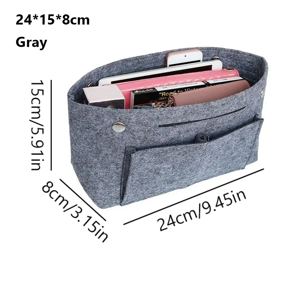 organisateur de sac à main en feutre simple, support de sac, doublure de sac à main de grande capacité, organisateur de rangement portable