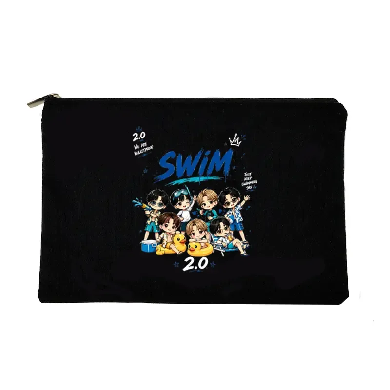 sac à cosmétiques kpop fan gift arirang world tour 2026, sacs de maquillage à fermeture éclair, sacs de voyage légers pour femmes et hommes, sacs de rangement légers swim 2.0