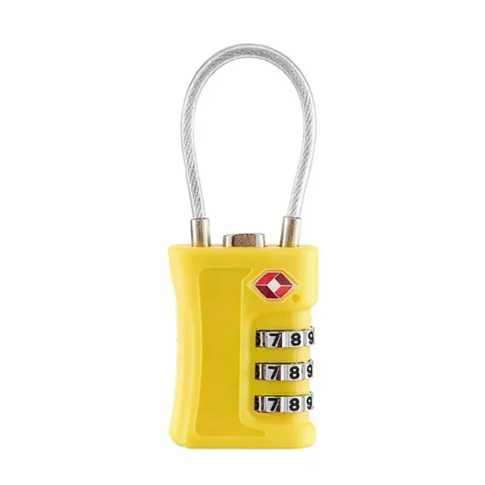 serrure tsa à 3 chiffres personnalisable en alliage de zinc, avec mot de passe numérique modifiable, antivol, portable, pour bagages et valises, idéale pour les voyages en avion.