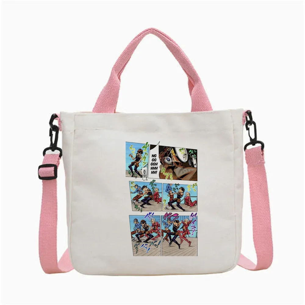 sac fourre-tout jojo bizarre adventure steel ball run, sac fourre-tout pliable pour femme, sac à bandoulière pour le shopping y2k