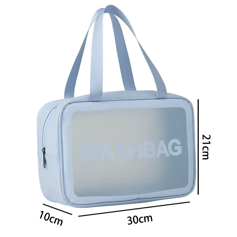 pochette de toilette imperméable en pu, sac à cosmétiques portable, sac de bain transparent pour bébé, sac de rangement pour la natation et les voyages