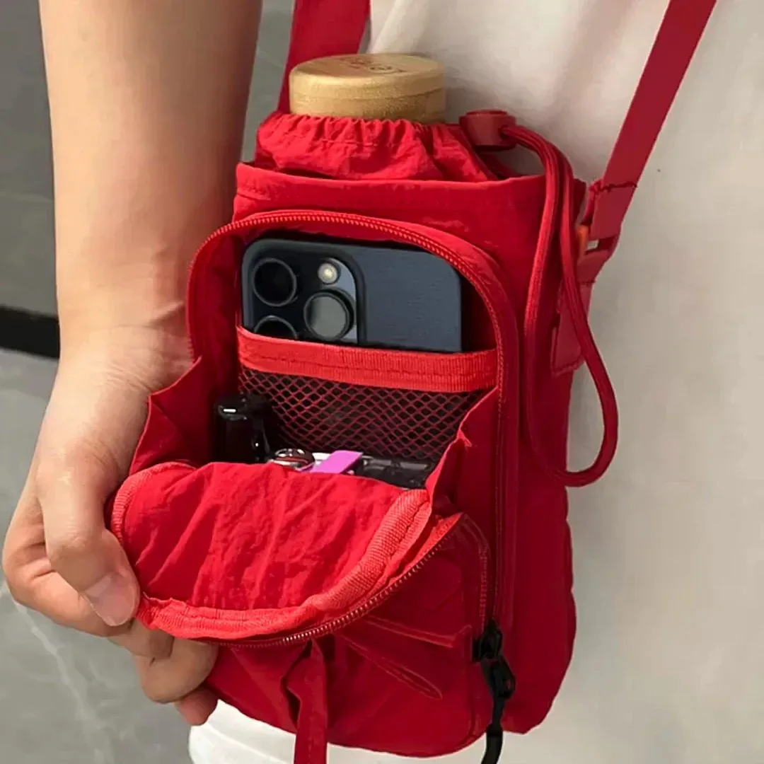 Nouveau sac bandoulière léger pour téléphone portable pour femme, sac de sport extérieur, sac de cyclisme, porte-bouteille d'eau, sac de voyage, design à nœuds