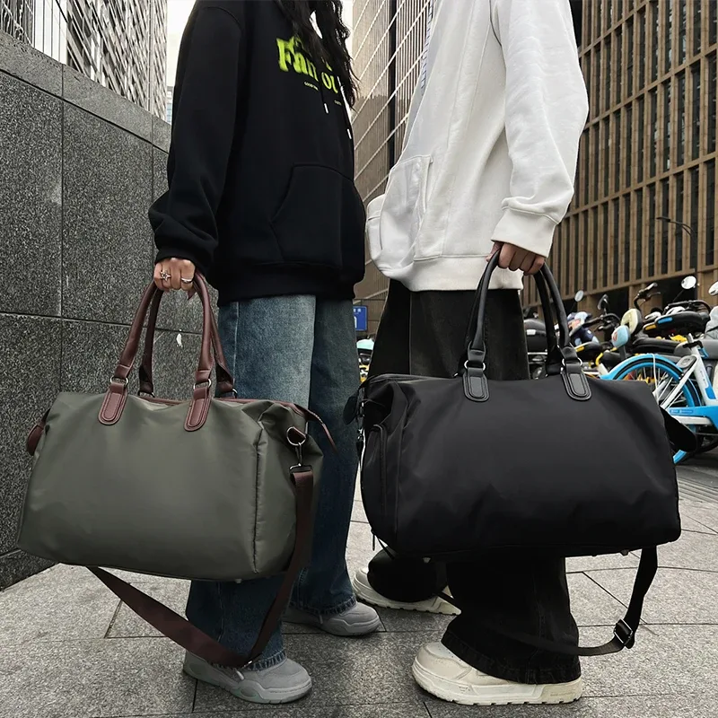 sac à bagages avec logo, sac à main de grande capacité, motif de nom imprimé, sac de fitness, sac de sport de voyage