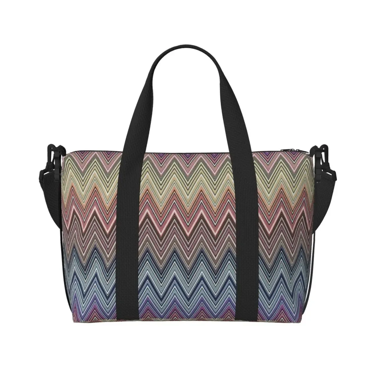 sac fourre-tout boho personnalisé pour femme, sac de plage moderne chic, extra large, sac de sport à main, géométrique, multicolore, sacs de voyage, sacs à provisions