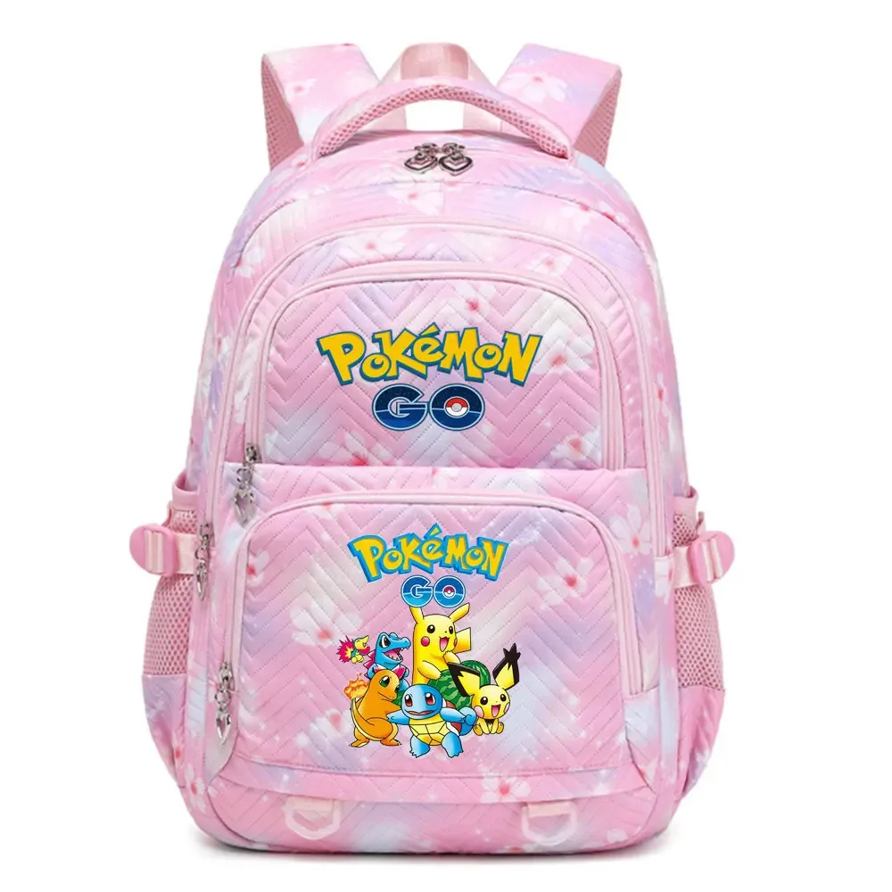 sac à dos pokemon pikachu de grande capacité pour filles, sac de voyage quotidien, sac à bandoulière pour femmes, 4 couleurs