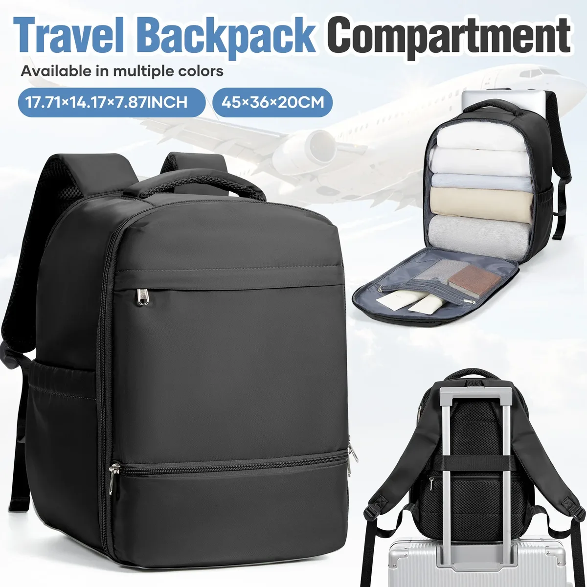 sac à dos de voyage pour avion 45x36x20 pour easyjet, sac à dos de cabine 30l, sac à main, sac à dos pour homme, sac à dos pour ordinateur portable, sac à dos de voyage et de travail