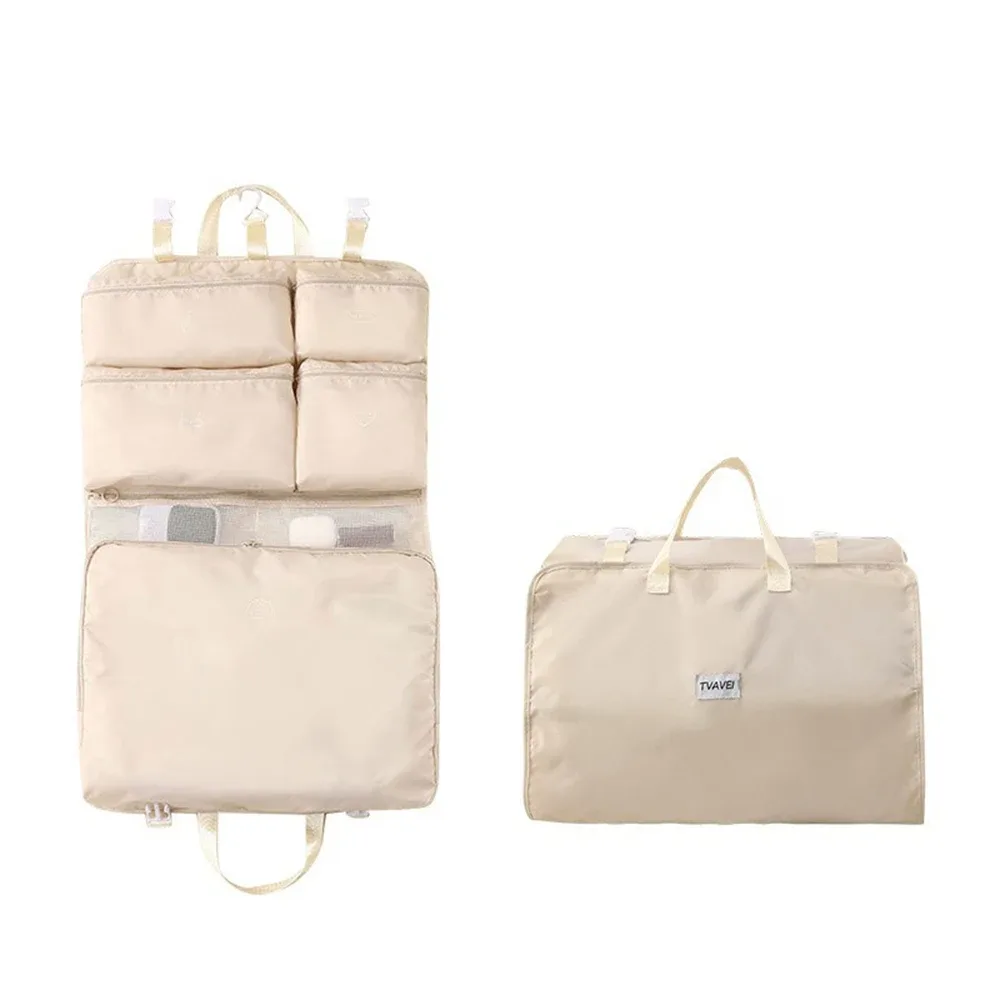 sac de rangement de voyage pliant 6 en 1, organisateur de bagages portable, sac de tri de vêtements multifonctionnel, sac de voyage suspendu