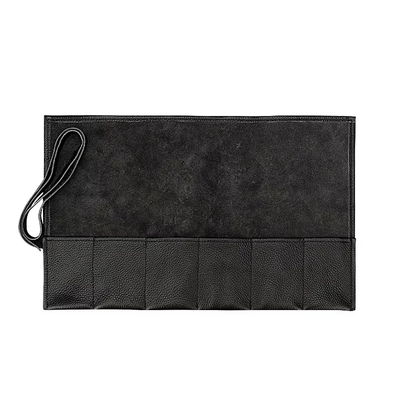 sac de rangement de montre en cuir de vache avec nom personnalisé gratuit, sac de montre enroulable à 6 fentes, pochette de rangement de montre intelligente portable d'affichage de voyage