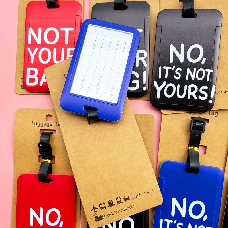 "ce n'est pas vous!" "étiquettes à bagages de voyage, id de valise, porte-adresse, étiquettes d'embarquement à bagages, étiquette portable