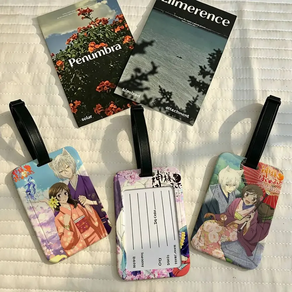 étiquette de bagage portable anti-perte anime k-kamisama kiss magazine, étui de carte d'informations en pvc, étiquette de voyage pour valise et sac à dos