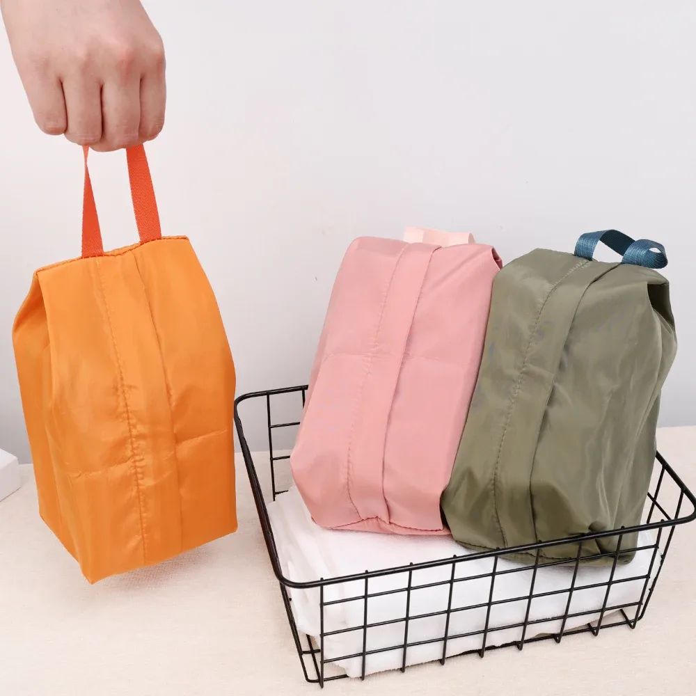 sacs de rangement de chaussures imperméables en nylon, portables, colorés, fermeture à glissière, hommes et femmes, voyage ou organisation d'articles familiaux, 2 paquets