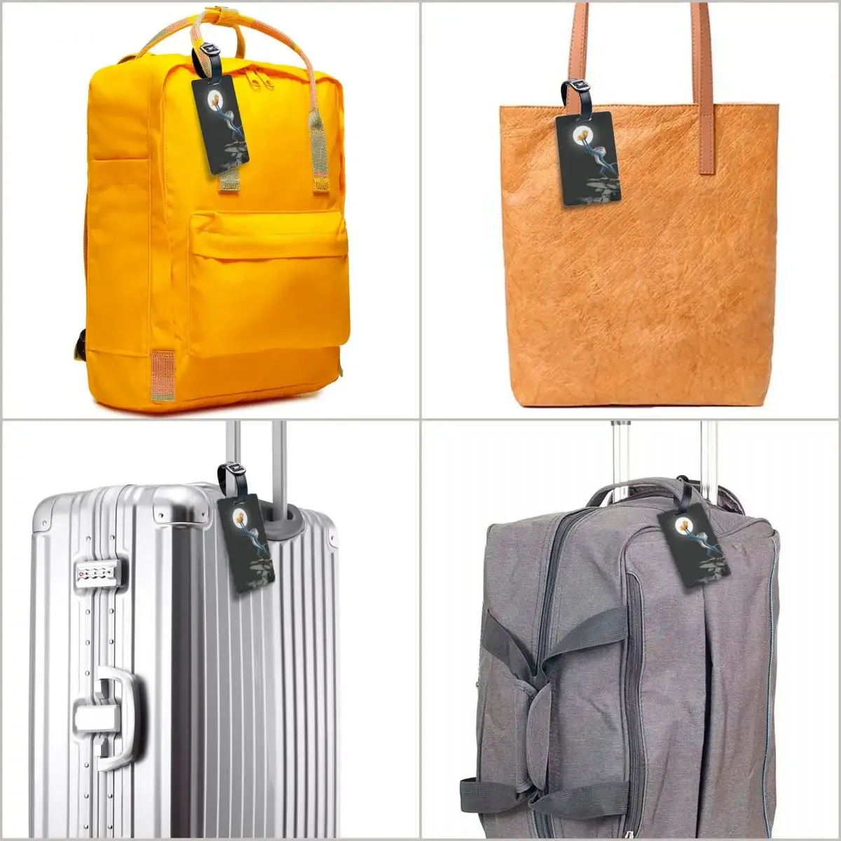 étiquette de bagage personnalisée rafiki avec carte nominative, étiquette d'identification avec couverture de confidentialité the lion cartoon k-kings pour sac de voyage et valise