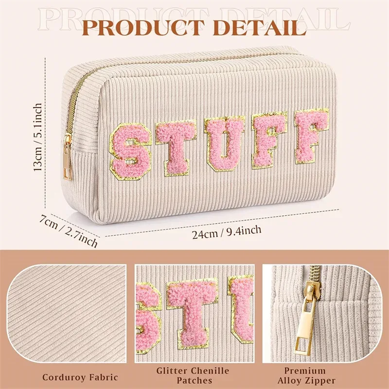 1 pièce trousse de maquillage et de toilette de voyage, sac de rangement mignon pour outils de beauté et accessoires cosmétiques