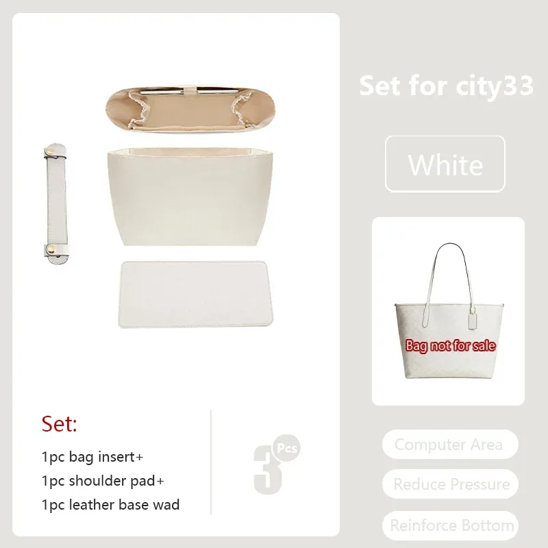 insert de sac en nylon pour sac fourre-tout coach city33, organisateur de sac étanche, support de rangement pour ordinateur portable, accessoire de remplacement