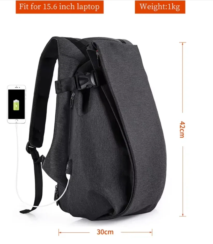 tangcool 2026 nouveau sac à dos pour ordinateur portable homme imperméable 15,6 pouces grande capacité chargement usb pour adolescent étudiant sac d'école