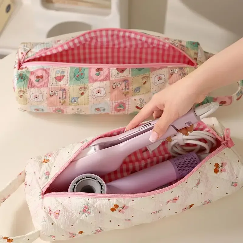 Sac de rangement pour sèche-cheveux, matelassé, grande capacité, anti-poussière, sac de rangement pour boucleur avec poignée, étui de transport portable pour voyage