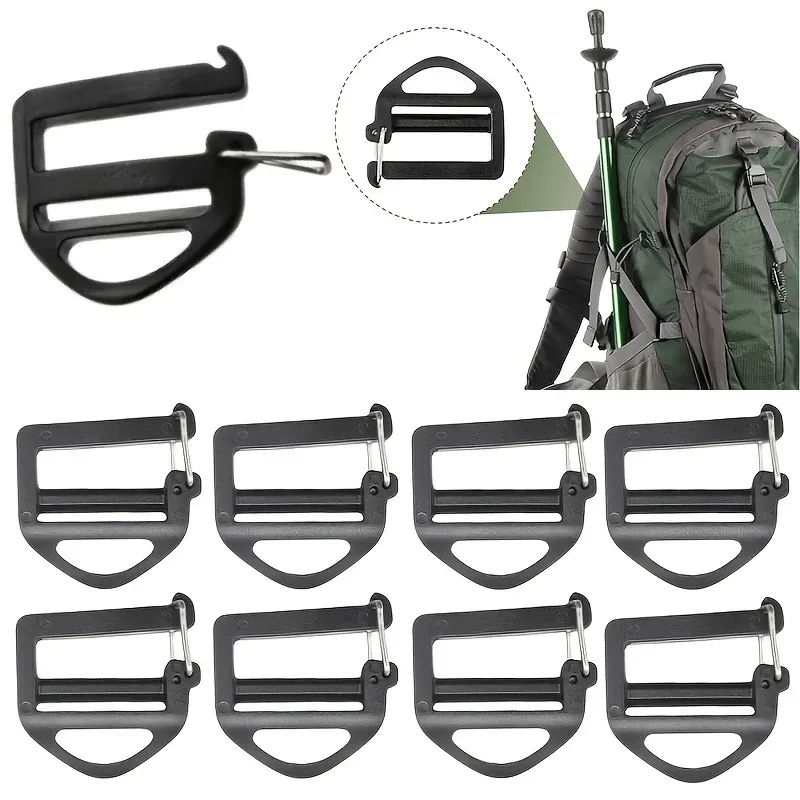 lot de 6/12 boucles coulissantes réglables à dégagement rapide pour sangle de sac à dos, idéales pour la réparation de sacs de randonnée en extérieur.