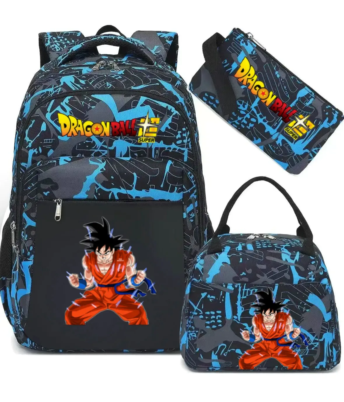 sac à dos dragon ball, sac d'école camouflage, grande capacité, pour lycéens, garçons et filles, mochila de voyage