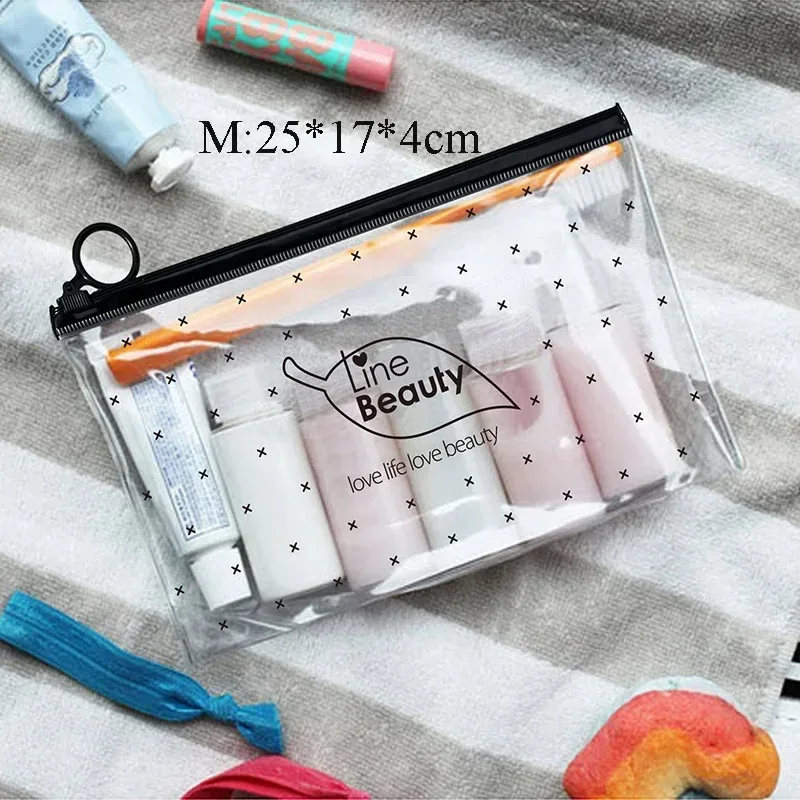 sacs à cosmétiques de voyage en pvc, imperméable, transparent, pour femmes, trousse de maquillage portable, organisateur de toilette, rangement, sac de maquillage, pochette de lavage