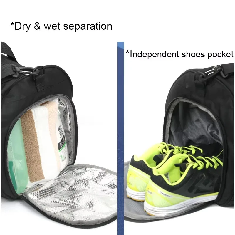 sac de voyage avec compartiment à chaussures indépendant, séparation sec/humide, sac à main, sac de sport, sac de gym, sac bandoulière, sac de bagages