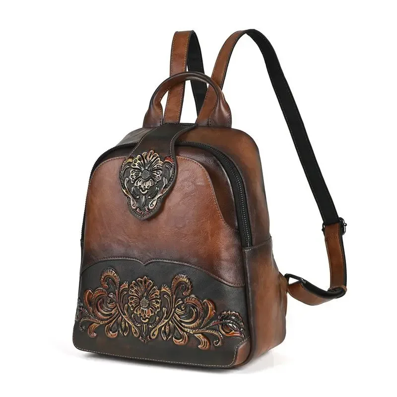 Nouveau Sac à Dos Tendance en PU Gaufré de Haute Qualité 2026 pour Femme – Sac Rétro Polyvalent pour Sorties