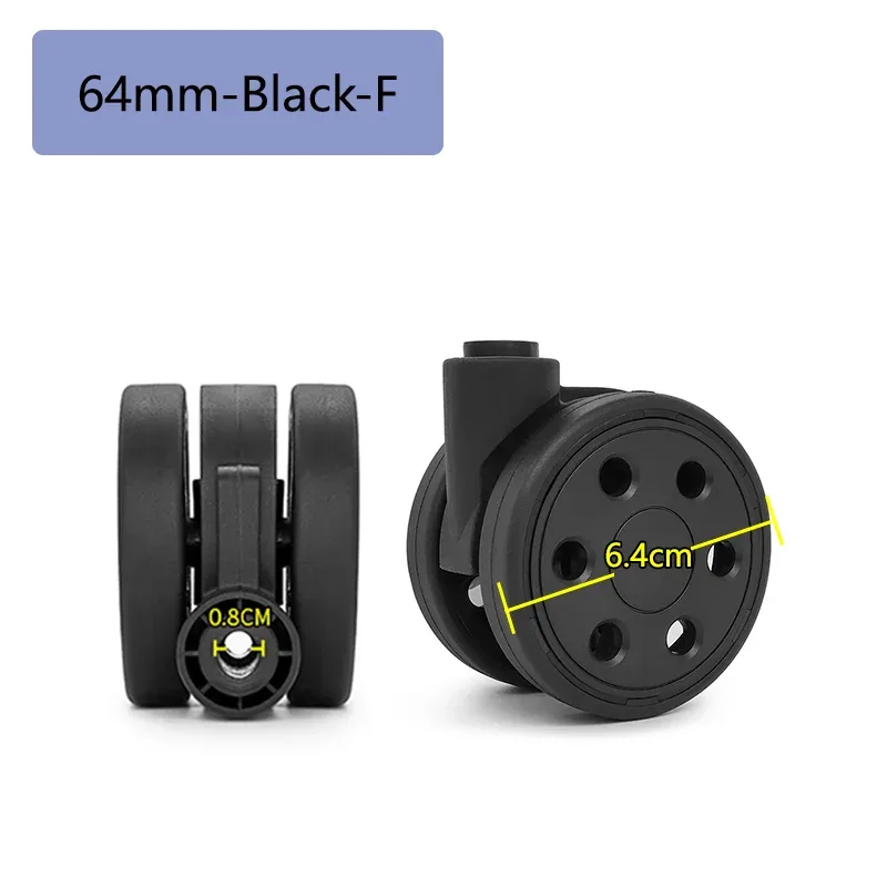 roues 50/60/64mm adaptées aux roues de valise rimowa, accessoires de bagages, pièces de rechange pour chariots, réparation de remplacement de roues