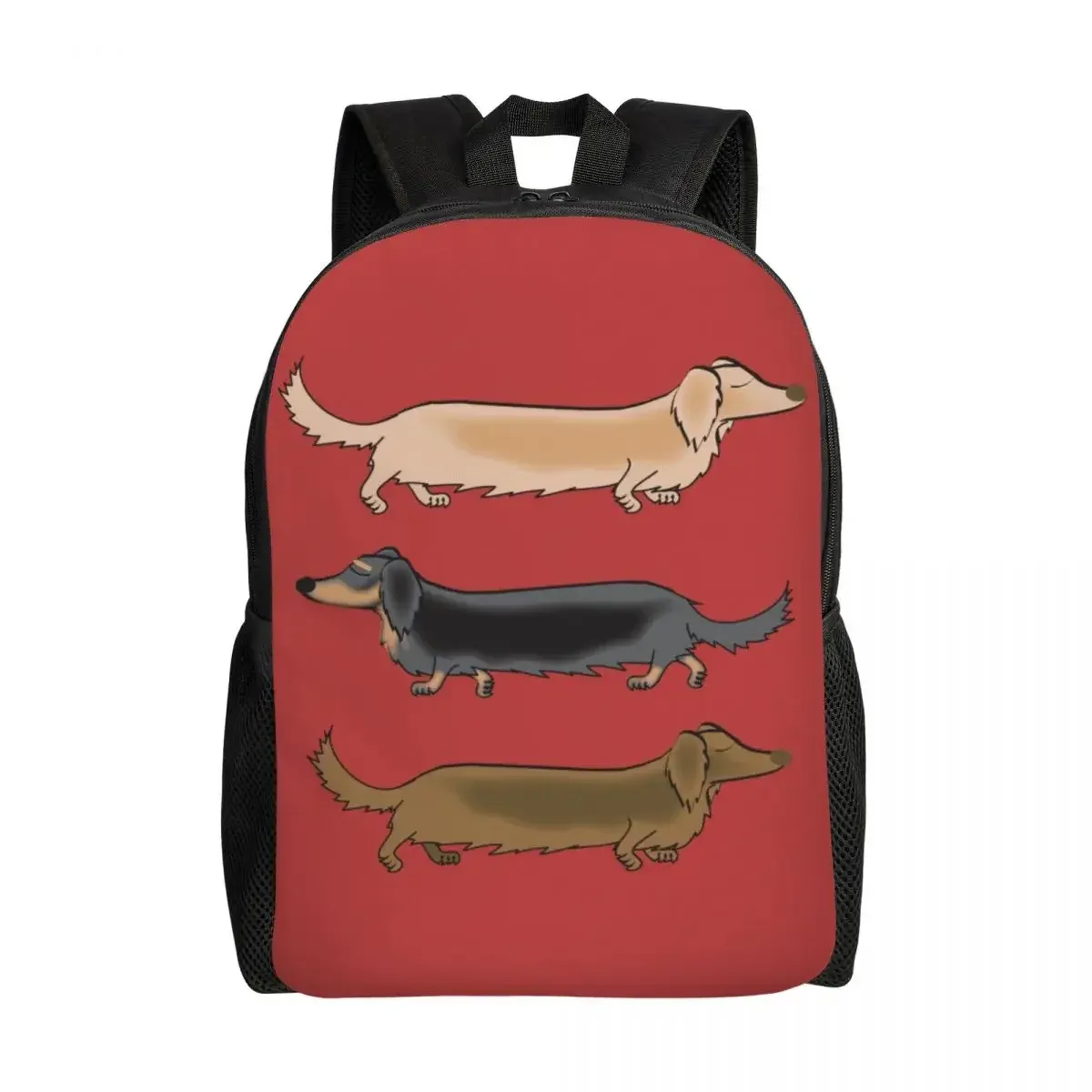 sac à dos dachshund dogs pour garçons et filles, saucisse wiener, sacs de voyage pour l'école ou le collège, sac à livres pour femmes et hommes, convient pour ordinateur portable 15 pouces