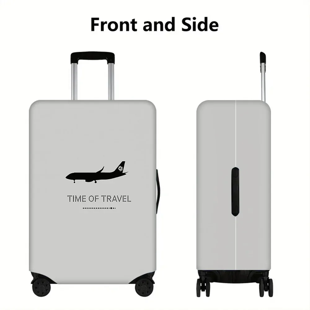 1 housse de bagage minimaliste à imprimé avion pour bagages de 18 à 32 pouces ; accessoires de voyage anti-poussière et élastiques pour une protection efficace