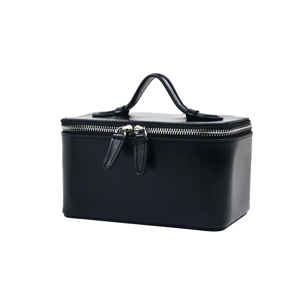 sac à cosmétiques en cuir pu verni personnalisé gratuit pour femmes, trousse de toilette étanche, sac à main de voyage, trousse de maquillage portable