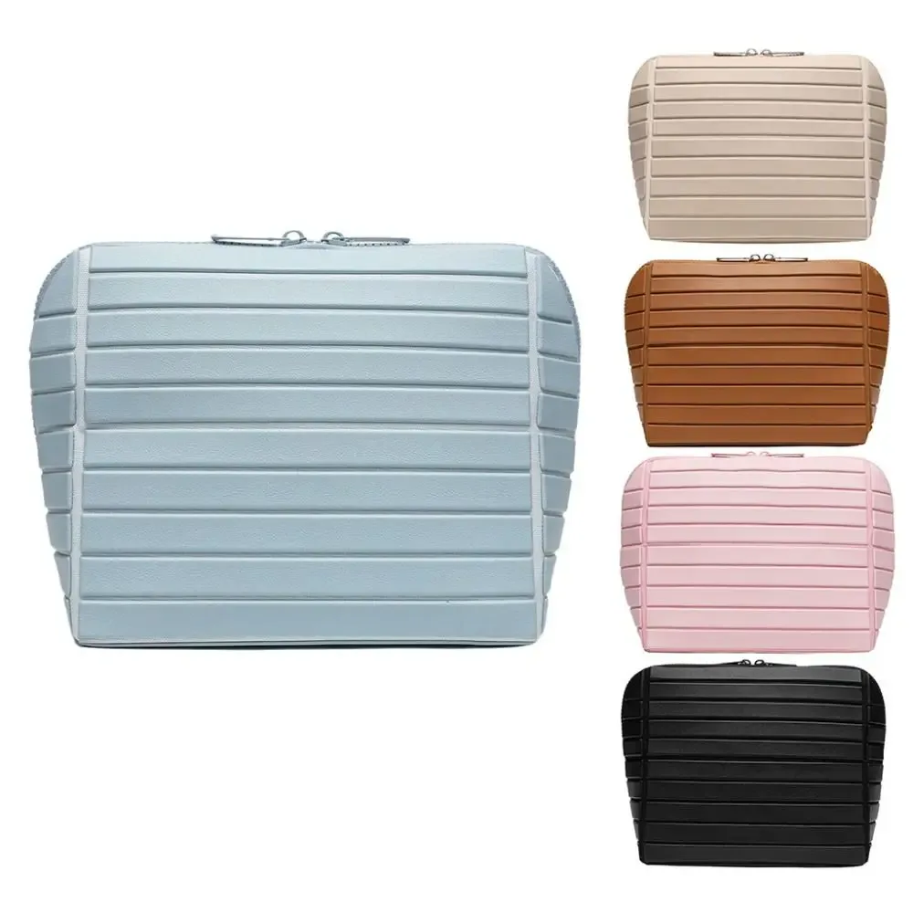 nouvelle trousse de maquillage de voyage grande capacité, 27 poches, séparateurs réglables, trousse à cosmétiques pratique, pochette de rangement portable pour femmes
