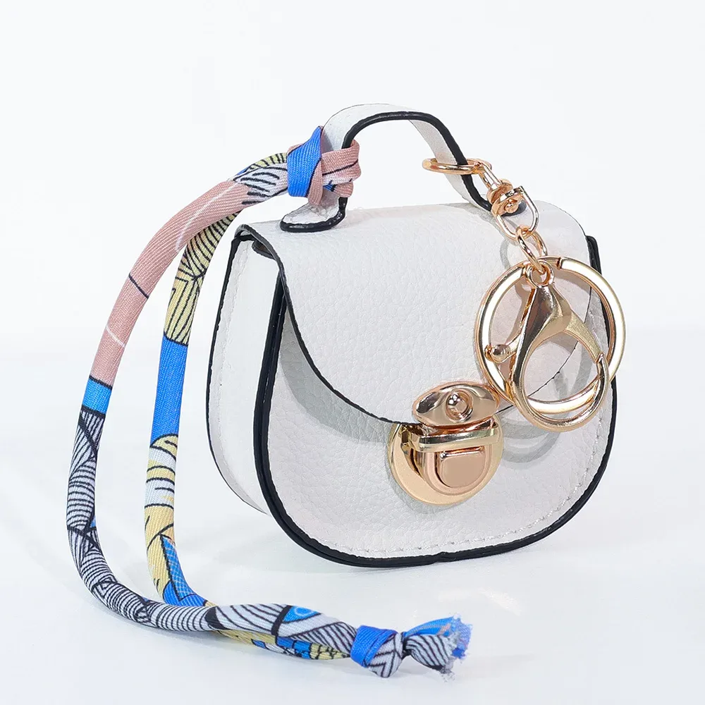mini sacoche en cuir pu, pendentif de sac, porte-monnaie de luxe mignon, accessoire de mode créatif, porte-clés, cadeau, pochette à rouge à lèvres