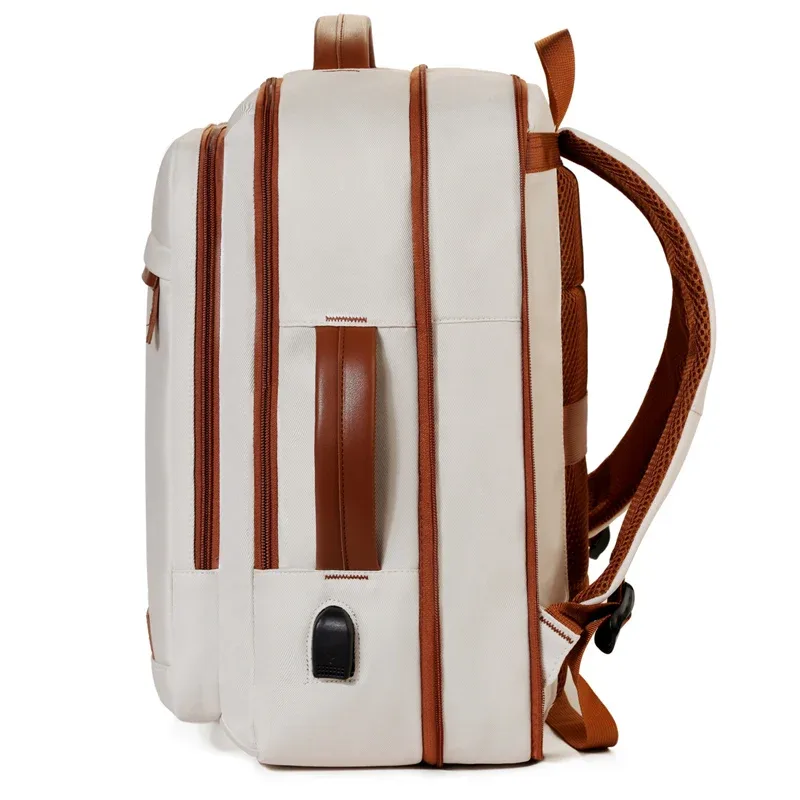 sac à dos d'affaires léger de grande capacité, sac à dos de voyage d'affaires et de vêtements de travail pour hommes et femmes, chargement usb extensible et étanche