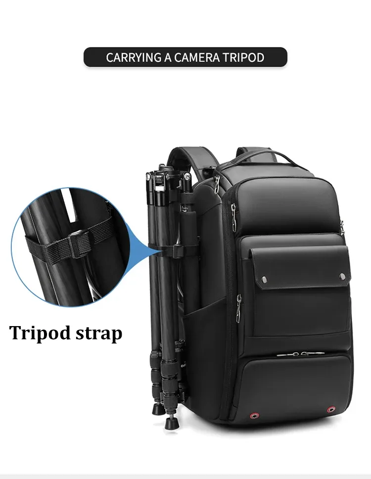 sac à dos professionnel pour appareil photo reflex numérique pour hommes avec support pour trépied détachable, transformable en sac à dos antivol de 40 l pour ordinateur portable de 17 pouces