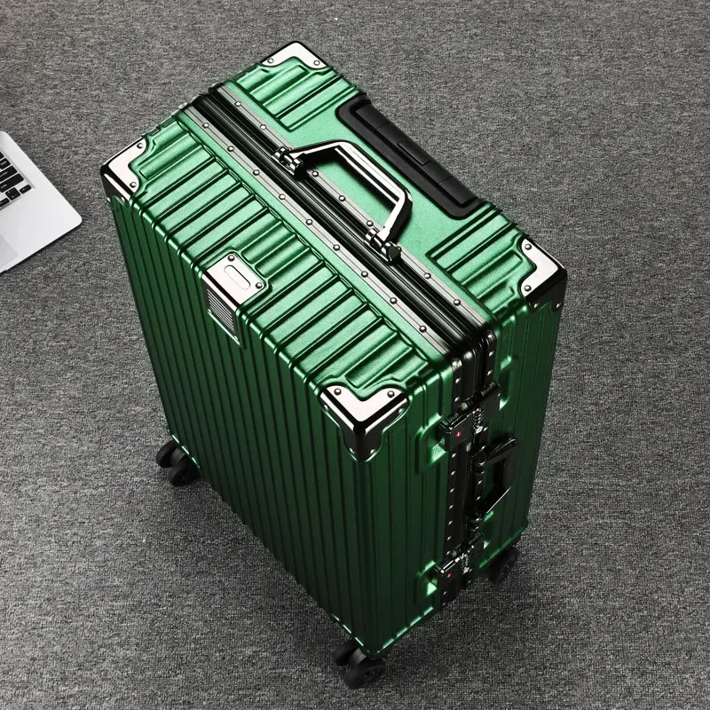 valise à roulettes 20 26 30 pouces avec cadre en aluminium, roues silencieuses, unisexe, grande capacité, valise à roulettes avec serrure à code