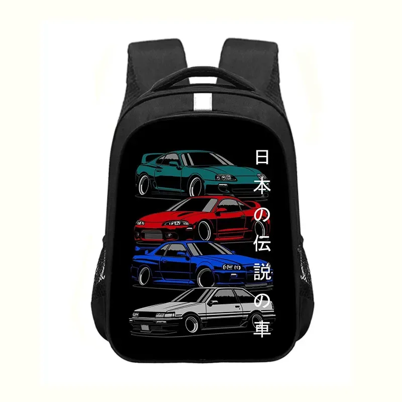 sac à dos imprimé voiture de course jdm pour hommes et femmes, moteur turbo, sac à dos pour enfants, sacs d'école pour adolescent, sac à dos pour ordinateur portable, sac de voyage, japon