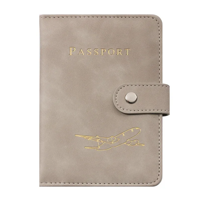 étui porte-passeport en cuir étanche avec porte-cartes de crédit, housse de voyage mignonne pour femme/homme avec boucle