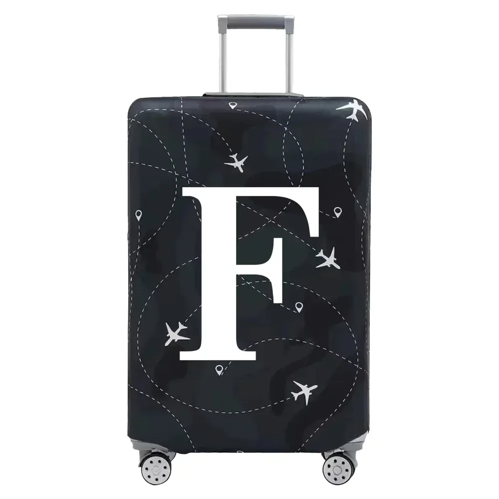 juste de protection en tissu pour bagages, housse anti-poussière anti-rayures, valise trempée pour sac de 18 à 32 pouces, lettre blanche, accessoires de voyage