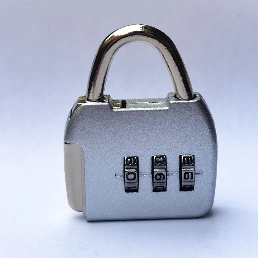 serrure intelligente multifonctionnelle à 3 chiffres pour avion, en alliage de zinc, pour valise, bagage, avec clé à code, antivol, avec longues chaînes