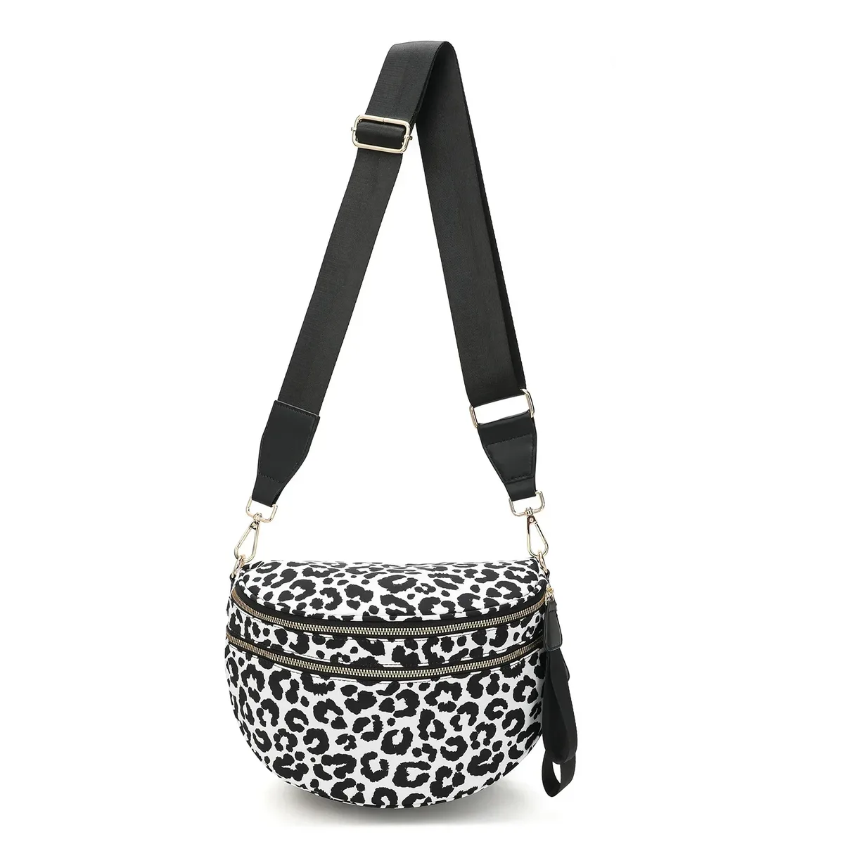 sac banane à carreaux pour femmes, sac banane décontracté, grande capacité, sangle réglable, sac à bandoulière simple pour maman, fourre-tout de voyage quotidien