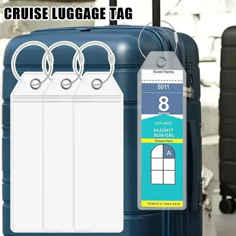 porte-étiquette de bagage pour bateau de croisière, 1/20 pièces, royal caribbean celebrity, fermeture éclair, anneau en acier, étiquette en pvc épais, accessoire de voyage unisexe