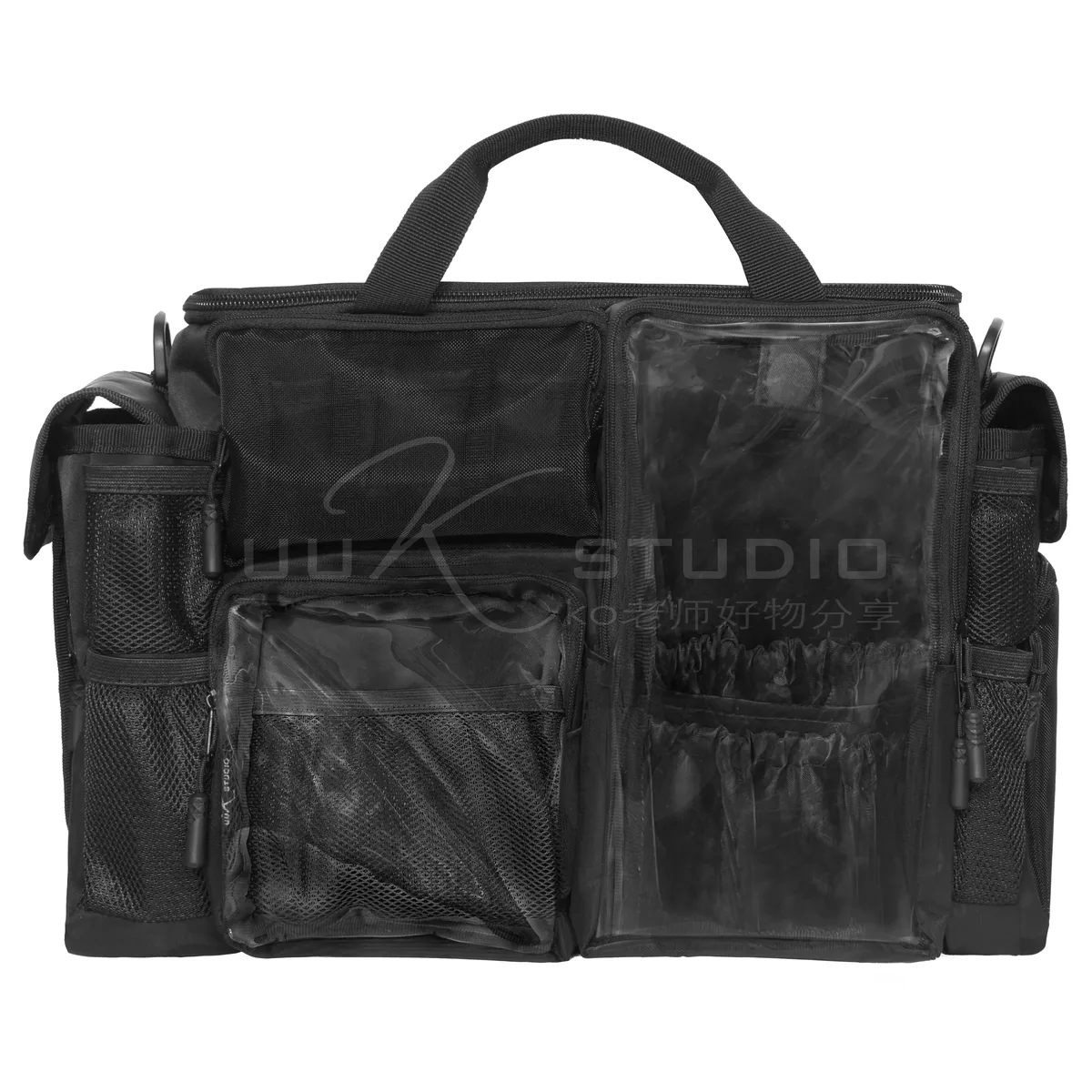 Grand sac de maquillage pour artistes, organisateur de retouche professionnel sur site, sac de rangement d'insertion cosmétique