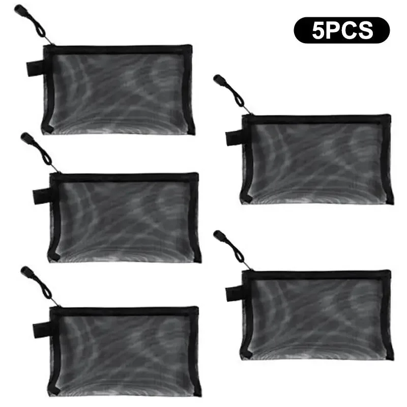 porte-passeport de voyage en maille transparente, sac organisateur de cartes d'identité et de billets, pochette à fermeture éclair pour documents, 1/3/5 pièces
