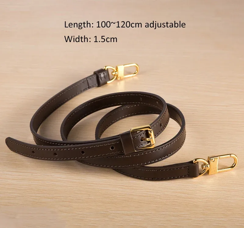 sangle de sac en cuir véritable, sangle d'épaule de haute qualité, accessoires de sac étroit, pièces de sac à bandoulière tendance