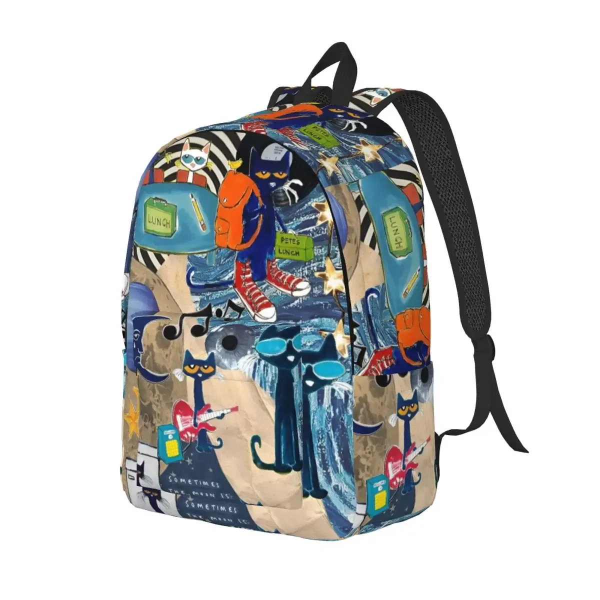 pete le chat j'aime mes chaussures sac à dos classique cadeau lycée randonnée voyage sac à dos pour hommes femmes ordinateur portable sacs en toile